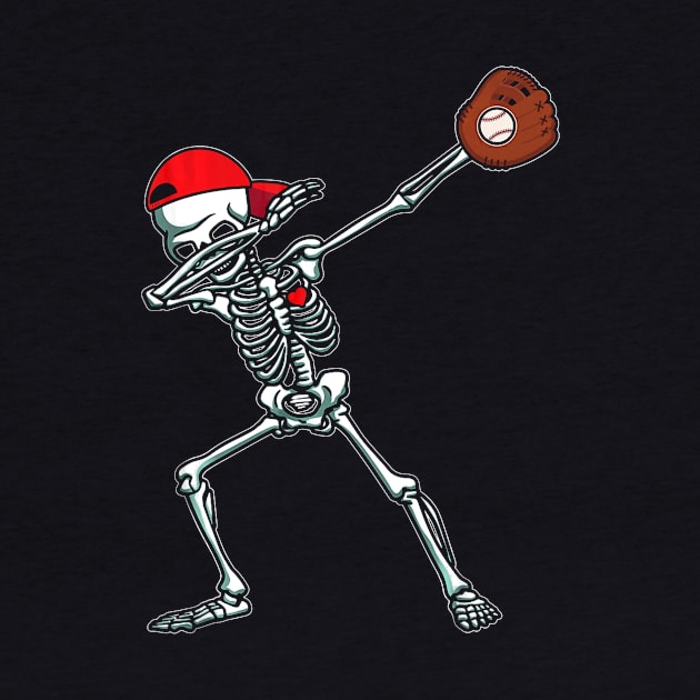 Dabbing Skeleton Baseball Dab Hip Hop Skull by Vigo